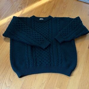 L.L. Bean vintage wool fisherman’s sweater dark green women’s L made in Ireland